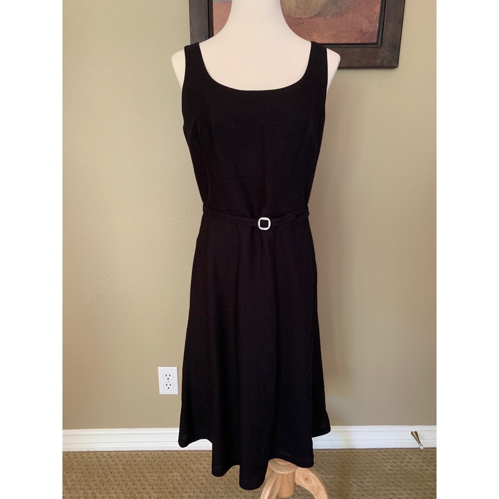 Ann Taylor Black Belt Dress